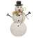 Distressed Metal Crafty Snowman w/Gold Holly Leaves 60516;