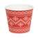Red Nordic Snowflake Metal Bucket 65351;