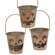 Distressed Metal Jack O Lantern Luminary Bucket - 3 Asstd.