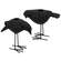 2 Set - Black Metal Crow Taper Holders