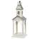 White Metal Church Pillar Lantern 91163;