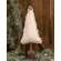 Fringed Stuffed Ivory Canvas Christmas Tree on Base, 14.5"