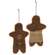 2 Set Gingerbread Boy & Girl Ornaments