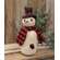 Red & Black Buffalo Check Patches Snowman Doll