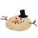 Antique White Melting Top Hat Snowman Head
