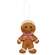 Stuffed Felt Gingham Bow Tie Gingerbread Boy Ornament