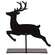 Black Metal Leaping Reindeer Tealight or Votive Holder - 5.25"H