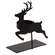 Black Metal Leaping Reindeer Tealight or Votive Holder - 5.25"H