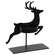Black Metal Leaping Reindeer Tealight or Votive Holder - 5.25"H
