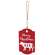 On the Farm Beaded Wooden Red Ornament - 4 Asstd.