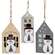 Cozy Snowman Layered Wooden House Ornament - 3 Asstd.