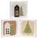Home For Christmas 4" Square Box Sign - 3 Asstd.