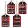 Cozy Merry Christmas Plaid Gift Tag Ornament - 4 Asstd.