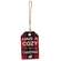 Cozy Merry Christmas Plaid Gift Tag Ornament - 4 Asstd.