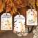 Golden Floral Wildflower Ghost Wooden Tag, 3 Asstd. 38618;