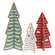 Wooden Dimensional Yuletide Christmas Tree Sitters, 3/Set  38660;