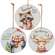Cozy Winter Animal Round Ornament - 3 Asstd.