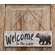 Welcome to the Cabin Forest Bear Hanging Sign