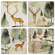 5/Set - Woodland Forest Watercolor Coasters & Holder