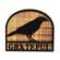 Grateful Crow Silhouette Plaid Background Wooden Sitter 38725;
