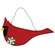 Wooden Mossy Snowflake Cardinal Hanger