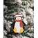 Layered Wood Penguin in Hat & Scarf Orna;