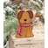 Puppy In Scarf Chunky Wood Sitter