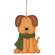 Layered Wood Puppy in Scarf Ornament