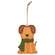 Layered Wood Puppy in Scarf Ornament