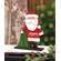 Merry Christmas Wooden Santa & Trees on Base - 9.5"H