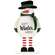 Warm Winter Wishes Wooden Snowman with Scarf on Base - 10.25"H