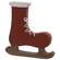 Primitive Santa's Ice Skate Wooden Sitter