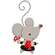 Little Mouse With Mushroom Wooden Ornament
