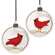 Snowy Cardinal Bulb Ornament - 2 Asstd.