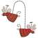 Wooden Flying Angel Mice Pair Hanging Ornament - 3 Asstd.
