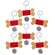 Wooden Dog Bone with Tag Ornament - 6 Asstd.