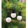 3 Set - Smiling Wooden Snowman Ornaments with Tophats