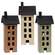 Distressed Wooden Primitive Saltbox House - 17.5"H - 3 Asstd.