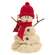 Knit Red Hat & Scarf Melting Snowman - 7"H
