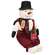 Cleo Snowman Doll with Plaid Greenery Sack