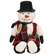 Cleo Snowman Doll with Plaid Greenery Sack