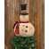 Roly Poly Primitive Snowman Tree Topper