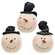 Stuffed Floppy Hat Snowman Head Sitter, 3 Asstd.