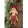 Stuffed Santa Pig In Ticking Stripe Overalls Hanger
