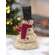 Melting Top Hat Snowman with Burgundy Scarf - 7.5"H