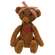 Stuffed Heart Patch Teddy Bear with Gingham Bow