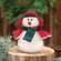 Stuffed Red & Green Plaid Hat Snow Bird