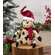 Stuffed Santa Hat & Scarf Baby Cow Doll - 6.5"H