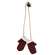Red & Green Mitten Garland with Jingle Bell