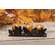 Black Metal Fall Leaves Candle Plate - 2"H